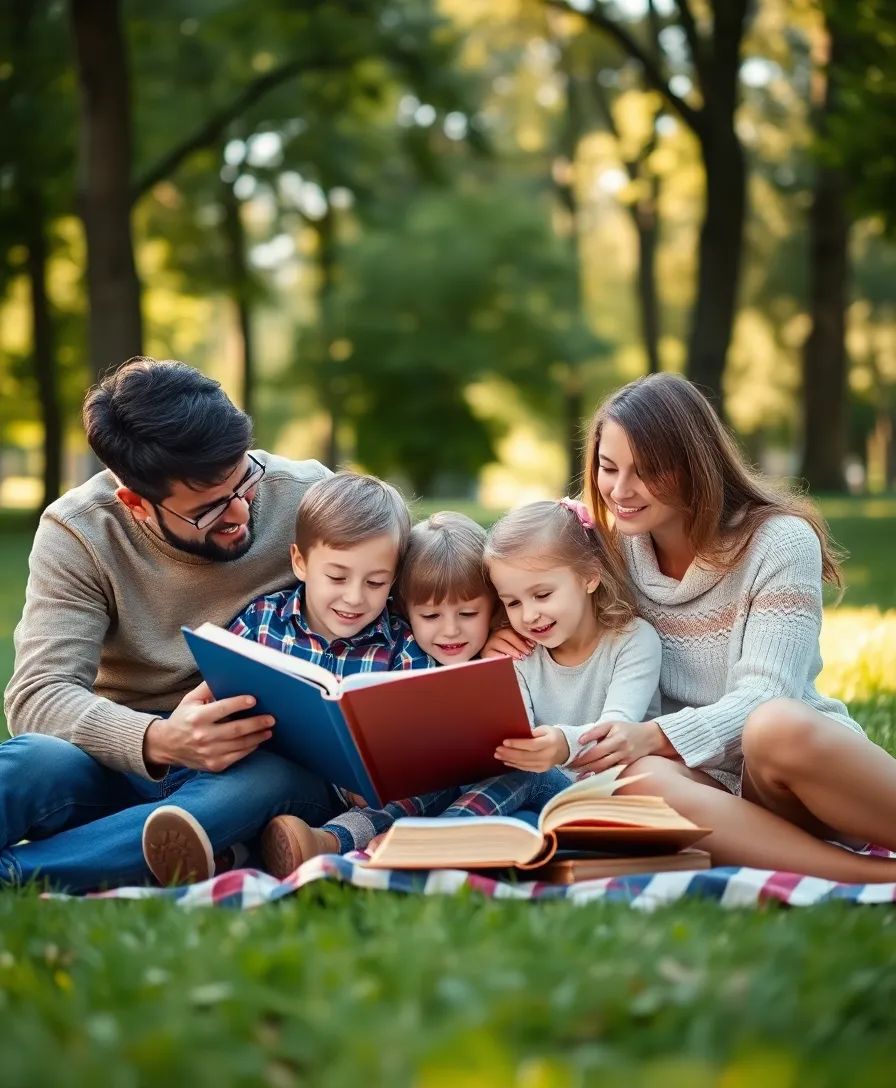 25 Stunning Family Poses That Will Make Your Photos Unforgettable (You’ll Love #12!) - 19. The Storyteller
