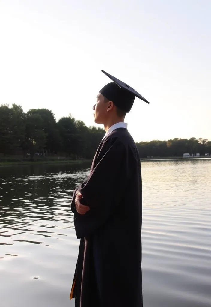 21 Graduation Photography Poses That Will Make Your Friends Jealous! - 9. The Reflection Pose