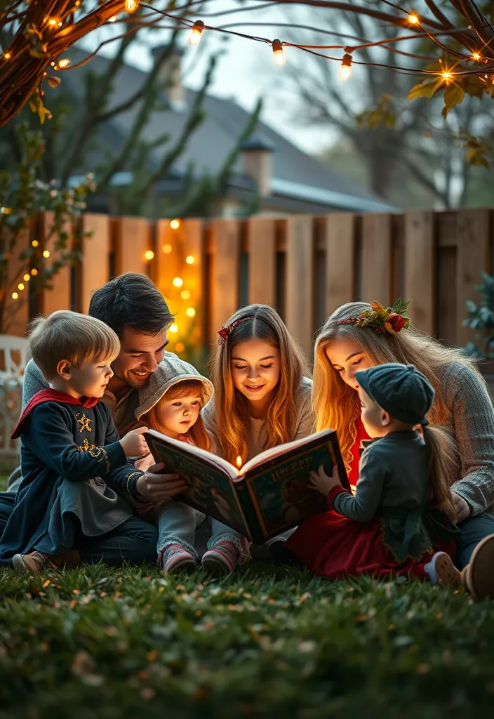 21 Family Poses with Older Children That Will Make Your Photos Unforgettable! - 14. The Storybook Pose