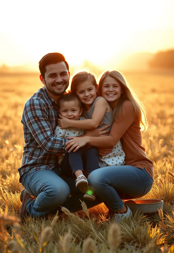 21 Family Poses with Older Children That Will Make Your Photos Unforgettable! - 15. The Embrace of Love
