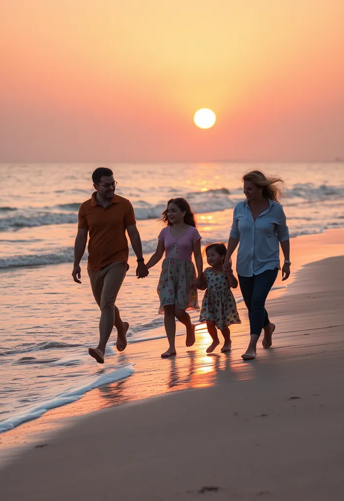 21 Family Poses with Older Children That Will Make Your Photos Unforgettable! - 2. The Classic Walking Together Pose